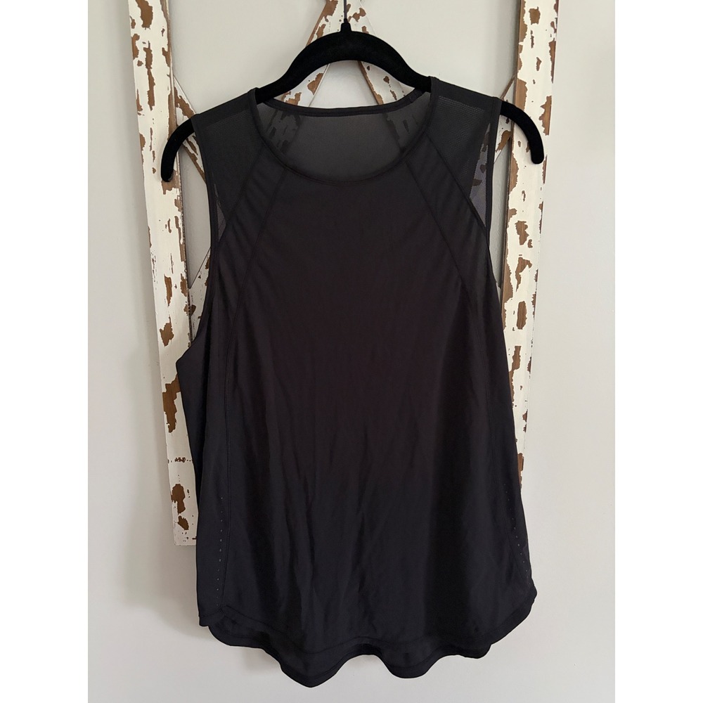 Lululemon Sculpt Tank Black Mesh Detail No Size Tag See Measurements